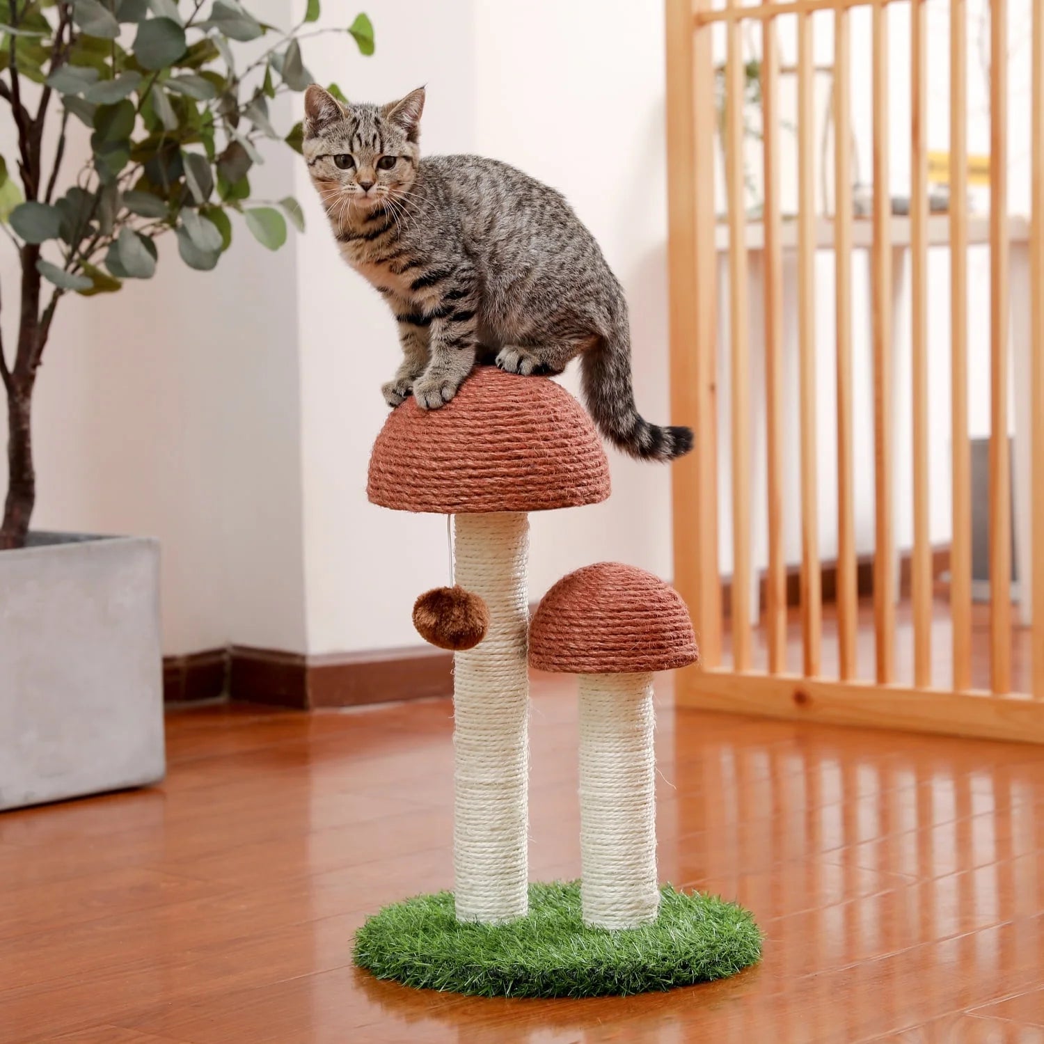 Mushroom Cat Scratching Post 19In