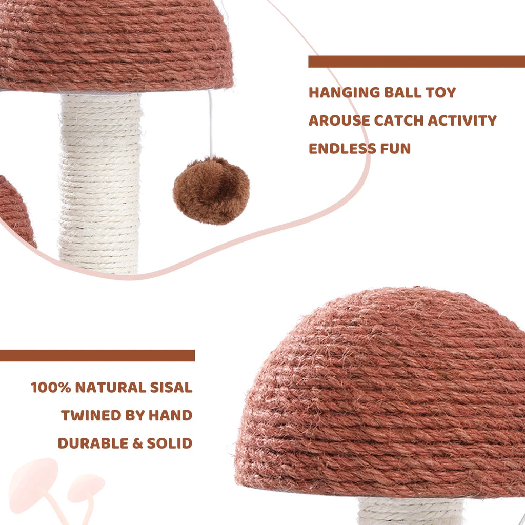 Mushroom Cat Scratching Post 19In