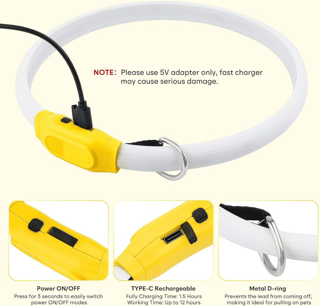 LED Rechargeable Dog Collar