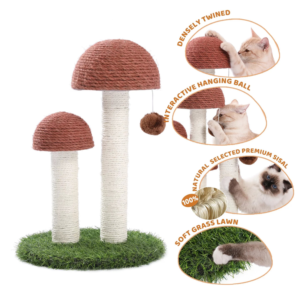 Mushroom Cat Scratching Post 19In