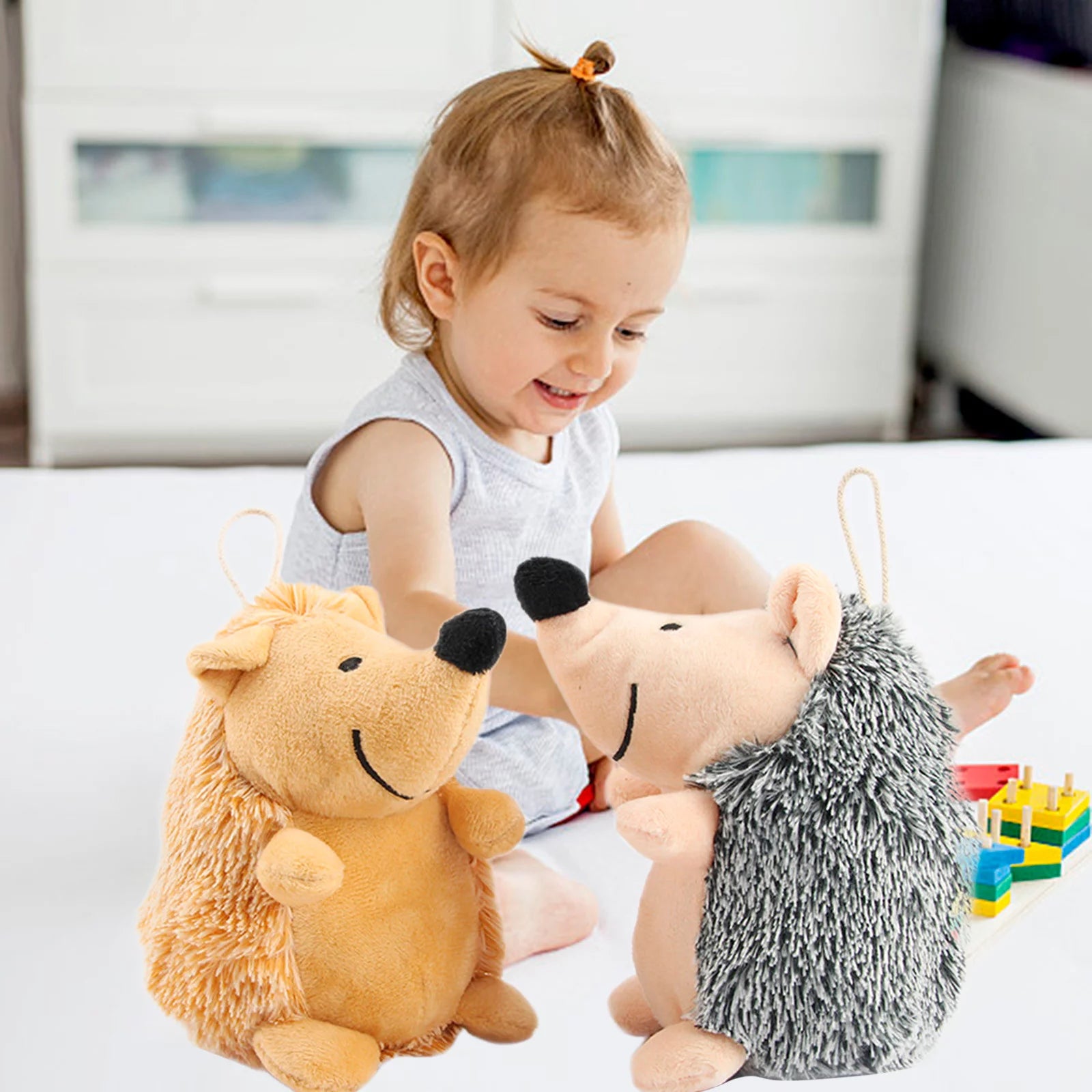 Plush Hedgehog Squeaky Dog Toy